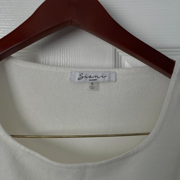 Sioni Milano Appliqué 3D Sleeves Sweater Small - Picture 2 of 6